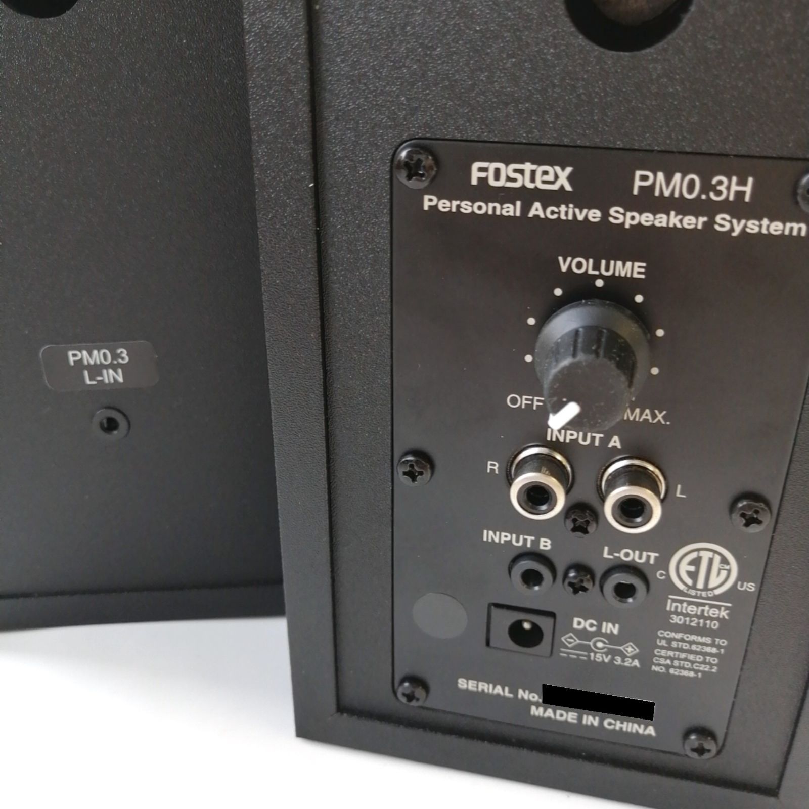 ジャンク品 FOSTEX アクティブ・スピーカー PM0.3H(W) ホワイト 