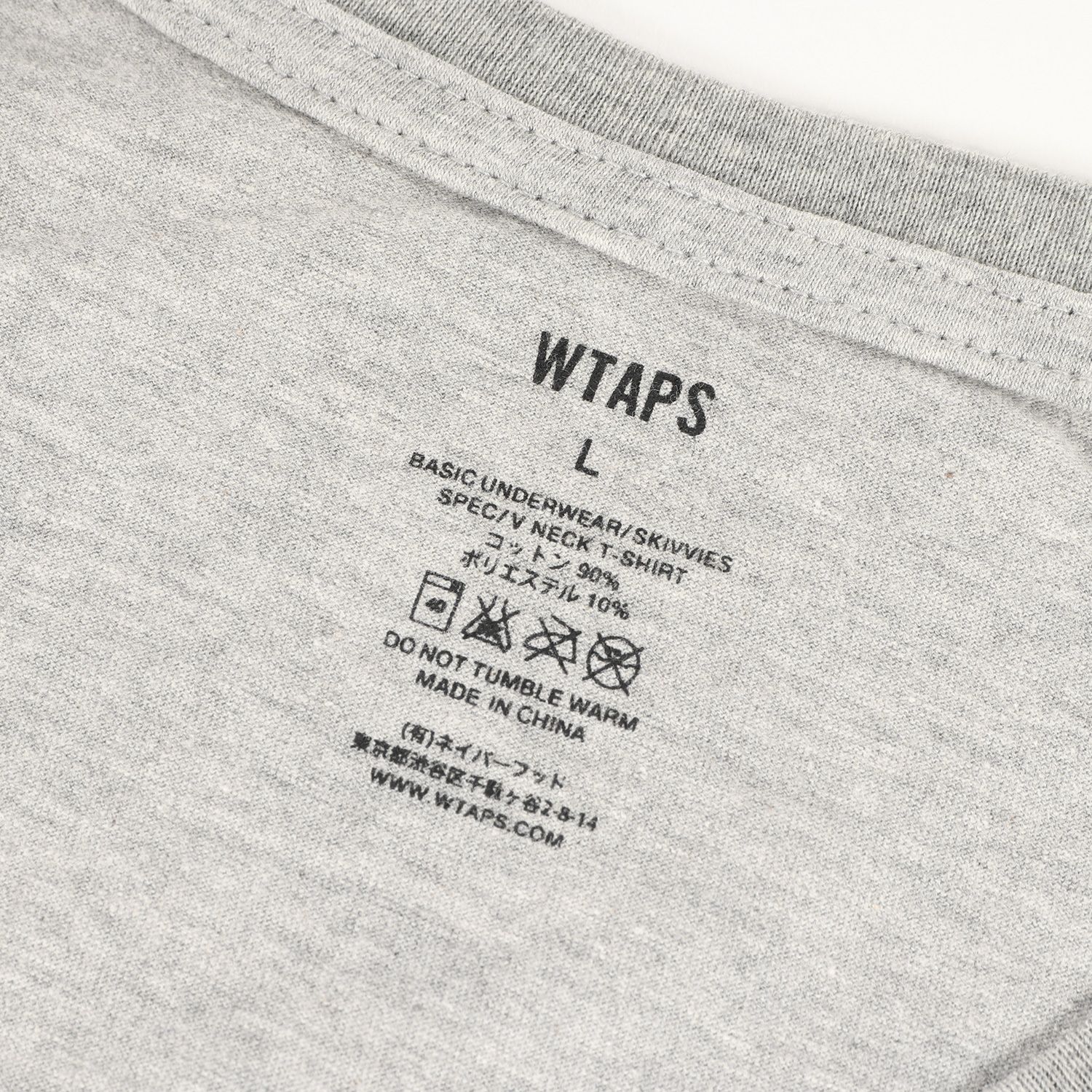 新品 WTAPS ダブルタップス Tシャツ サイズ:L プレーン Vネック T ...