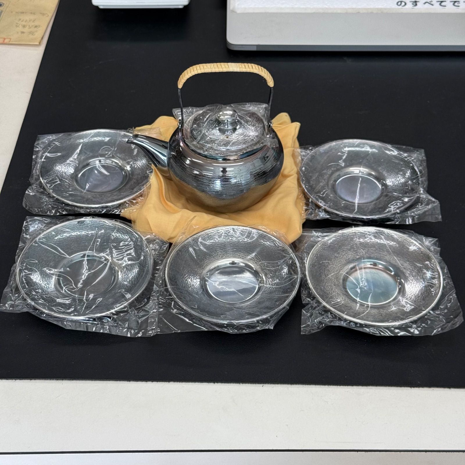 銀川堂 特選黄銅製 いぶし銀 茶器セット 銀川堂 特選黄銅製 いぶし銀