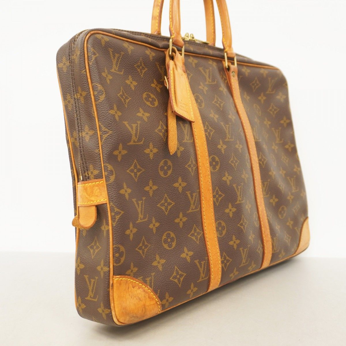 5ic2822 ルイヴィトン ブリーフケース モノグラム ポルトドキュマンヴォワヤージュ M40226 ブラウン メンズ