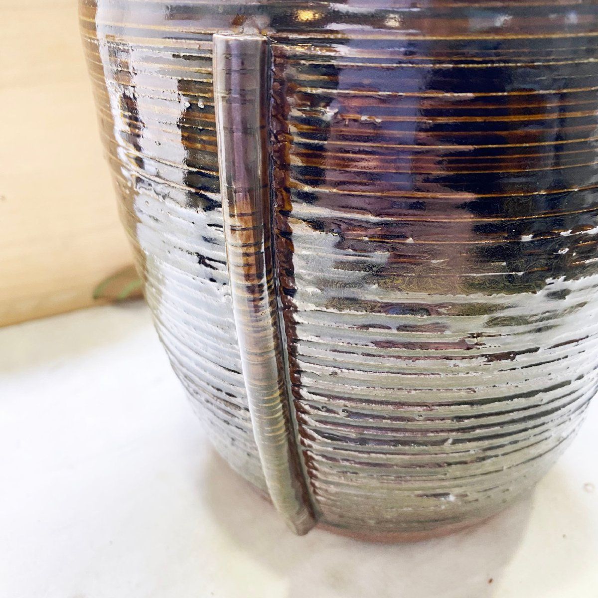 茶道具　期間限定特価　高取一重口水指(十四代　　　亀井味楽) 高取水指 十四代 亀井味楽(造) | 古美術ささき