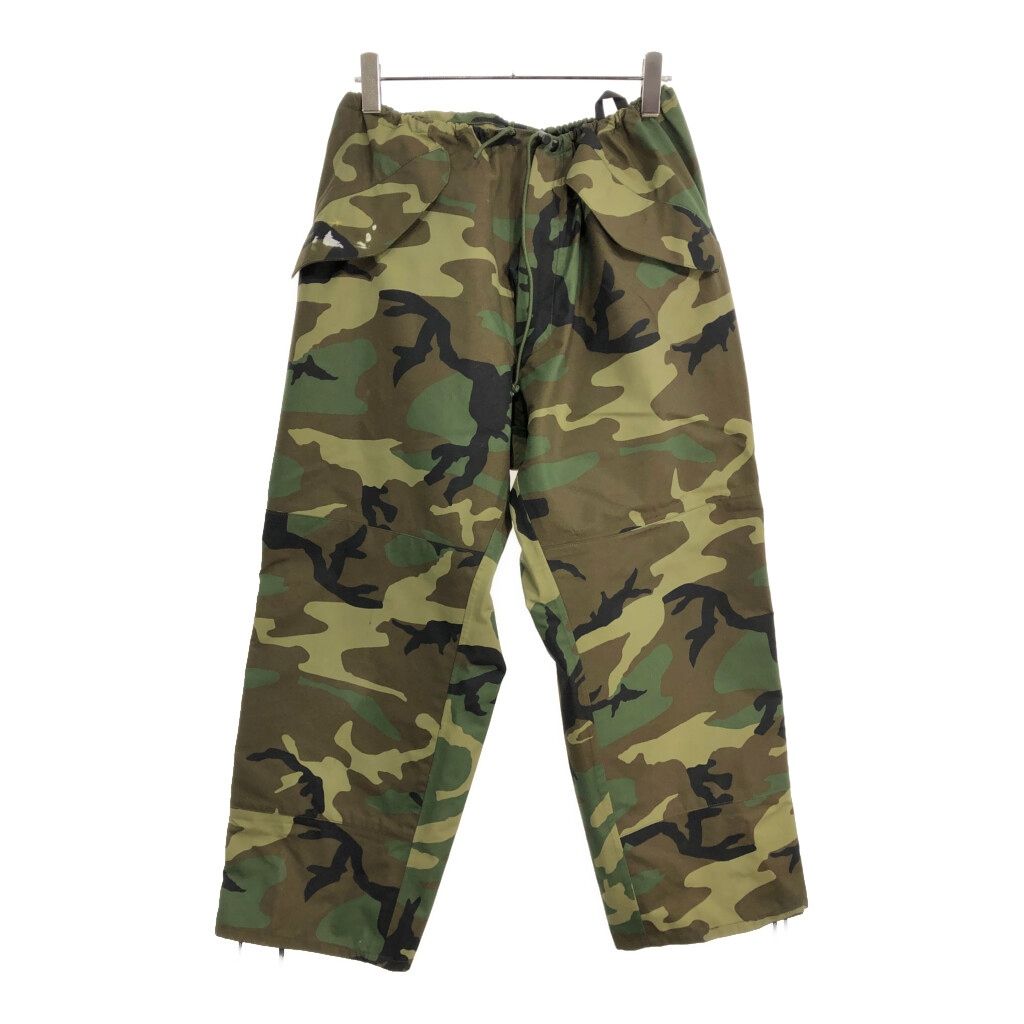 90年代 米軍実物 U.S.ARMY ECWCS GEN1 GORE-TEX パンツ ミリタリー ウッドランドカモ メンズ LARGE SHORT 古着 U4780