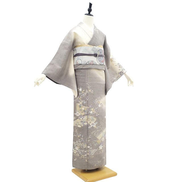 新古品】 しょうざん 生紬 訪問着 着物 未使用 正絹 袷 紬 京都 手染め