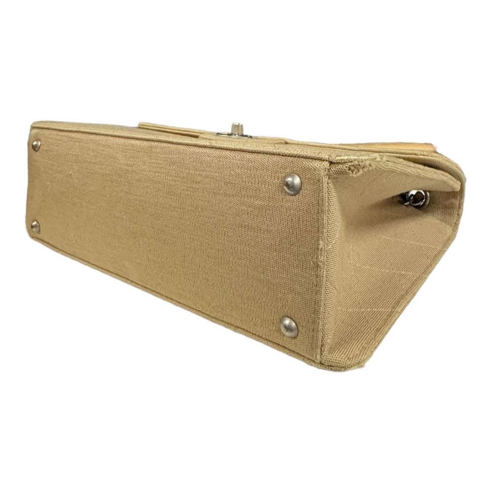 シャネル マトラッセ ショルダーバッグ コットン ベージュ レディース  