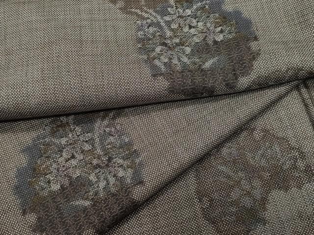 平和屋着物○本場大島紬 9マルキ 泥染め 雪輪吉祥文 正絹 逸品