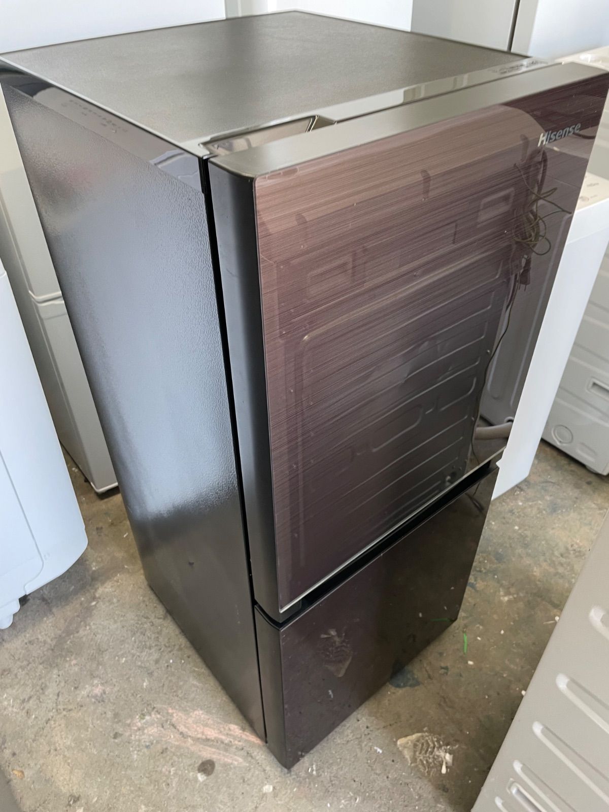 2021年製★Hisense 134L 冷蔵庫【HR-G13B-BR】ER4Q ハイセンス 冷蔵庫 ブラウン 2ドア 右開き 134L HR-G13B-BR