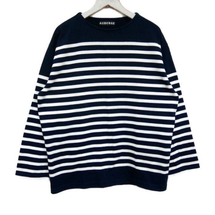 AUBERGE オーベルジュ 国内正規 BIG CHARLOTTE ビッグシャルロット ボーダーTシャツ カットソー NAVY WHITE ネイビー  ホワイト 紺 40 - メルカリ