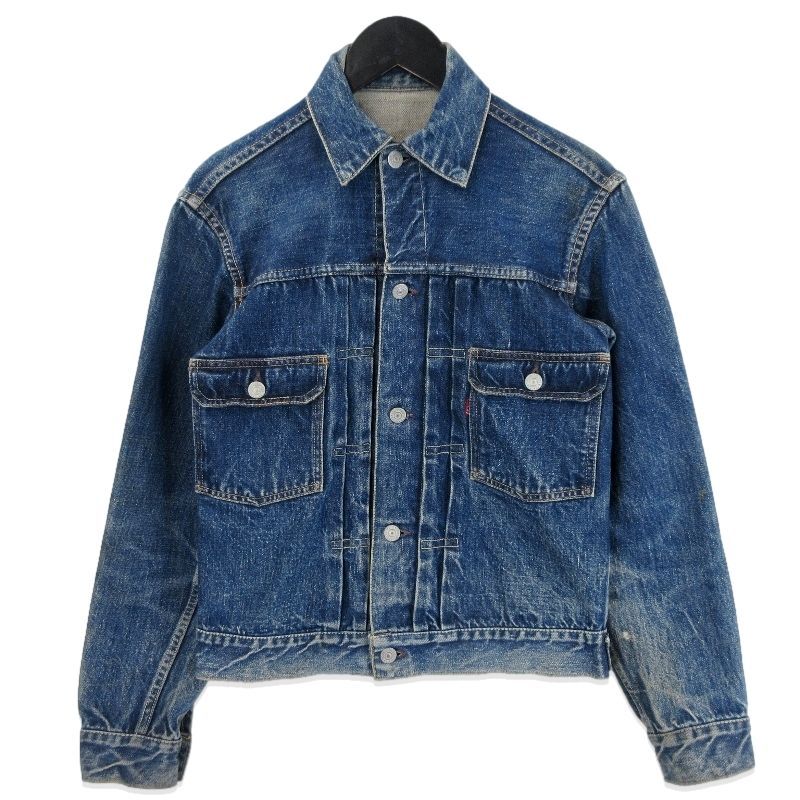 Levi s リーバイス50s 507xx ヴィンテージ 片面タブ 2nd 革パッチ 裏刻印17 BIGE 初期型 52年 セカンド 均等V インディゴ 20020028