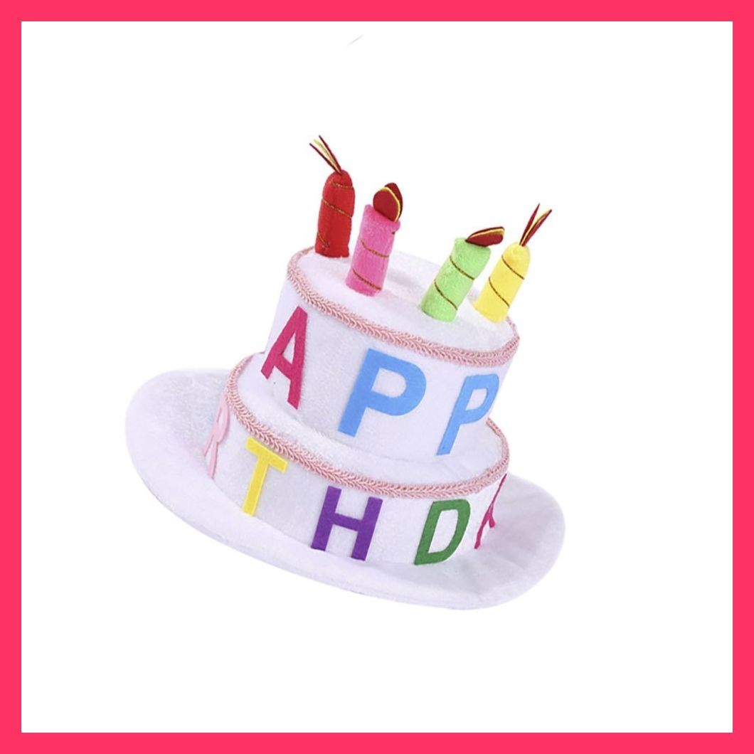 帽子 ハッピー バースデー ホワイト ハット 誕生日 会 ケーキ