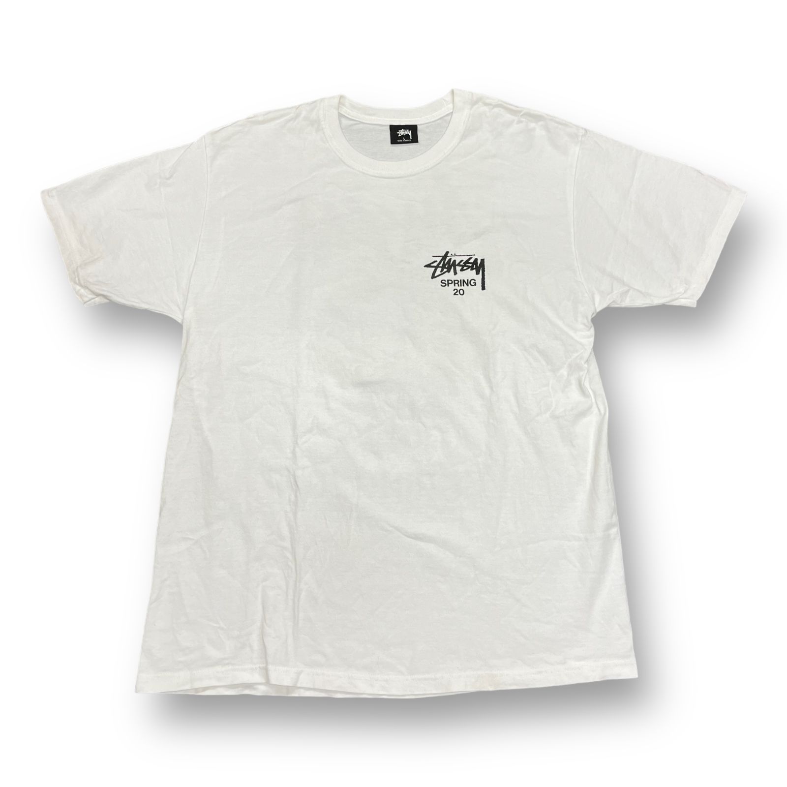 国内正規 STUSSY 花柄 バックプリント クルーネック Tシャツ