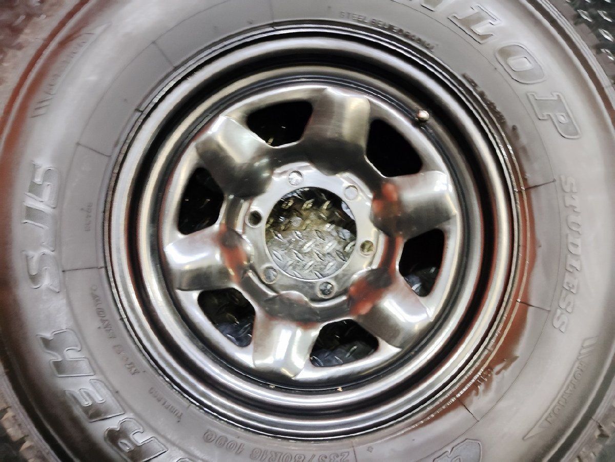 タイヤ走行短 DUNLOP GRANDTREK SJ5 235/80R16 バリ溝 スタッドレス 