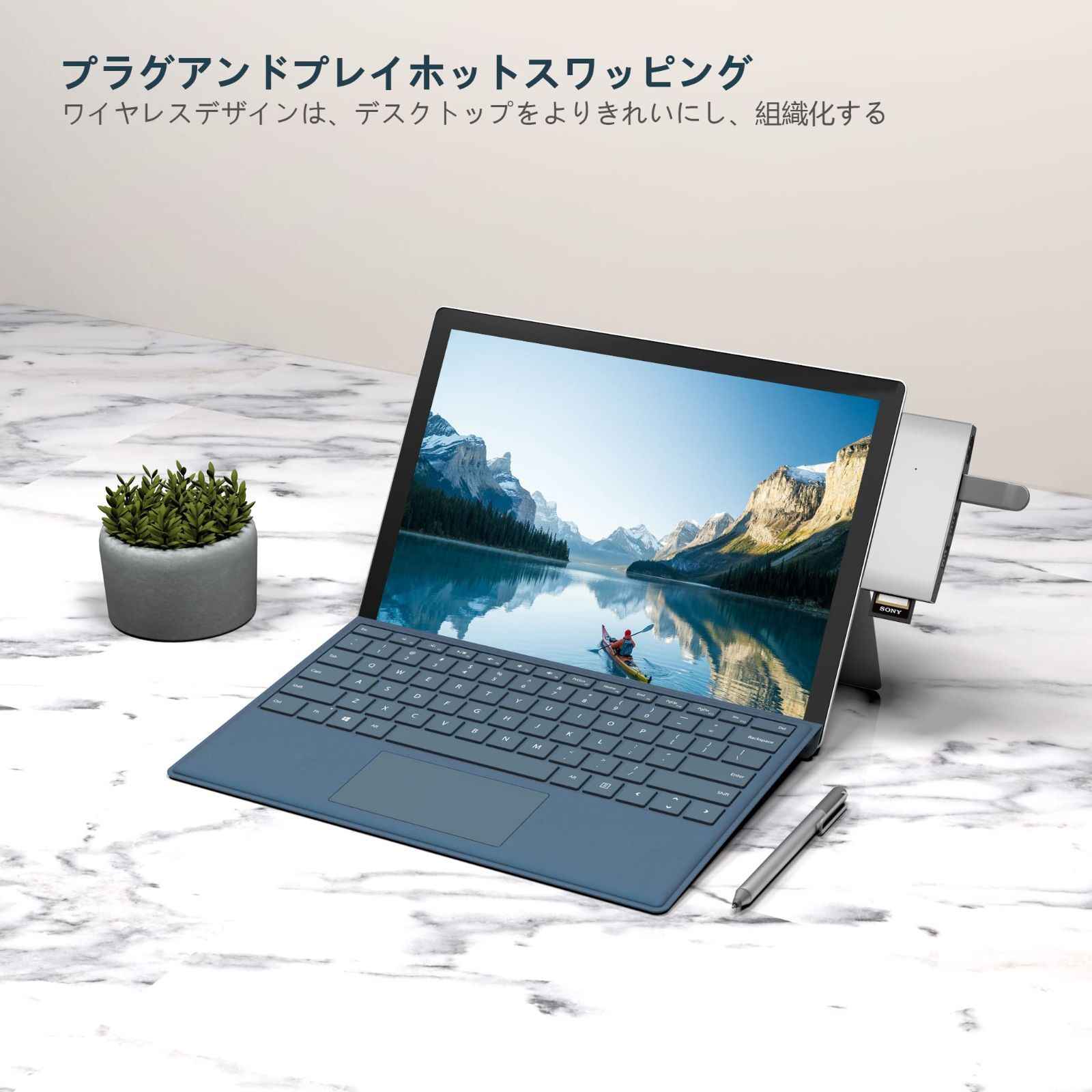 【数量限定】+ + TF/SDカードスロット + 2.0ポートx2 マルチポートサーフェス USB Proハブ USB Surface Surface USB Pro Pro 6 6 / / Pro Pro Pro 5 5 / / Pro 3.0 HDMI 4
