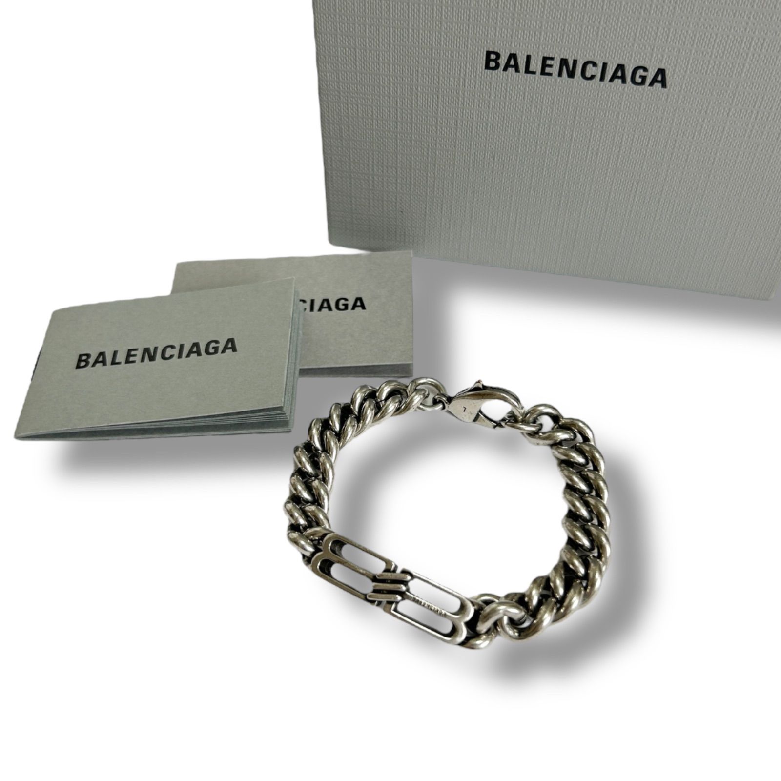バレンシアガ balenciaga グルメット ブレスレット シルバー L