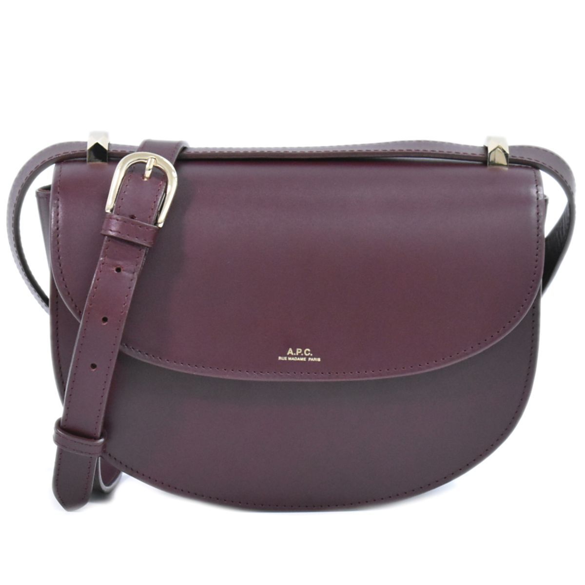 本物 アーペーセー A.P.C. レザー ショルダーバッグ ポシェット ボルドー 149947 バッグ 中古 本物 アーペーセー A.P.C. レザー ショルダーバッグ ポシェット