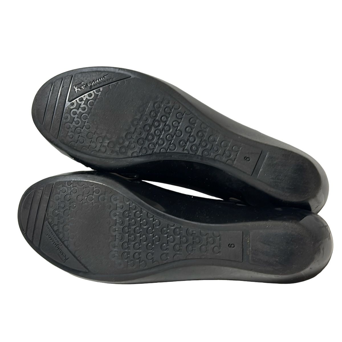 フェラガモ　Ferragamo フラットシューズ　黒　サイズ6 FERRAGAMO/SalvatoreFerragamo(サルバトーレフェラガモ