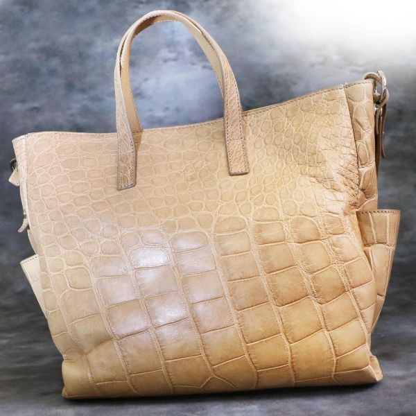 本物 超美品 マウロゴヴェルナ 最高級マットクロコダイルレザー2WAY 本物 超美品 マウロゴヴェルナ 最高級マットクロコダイルレザー2WAY
