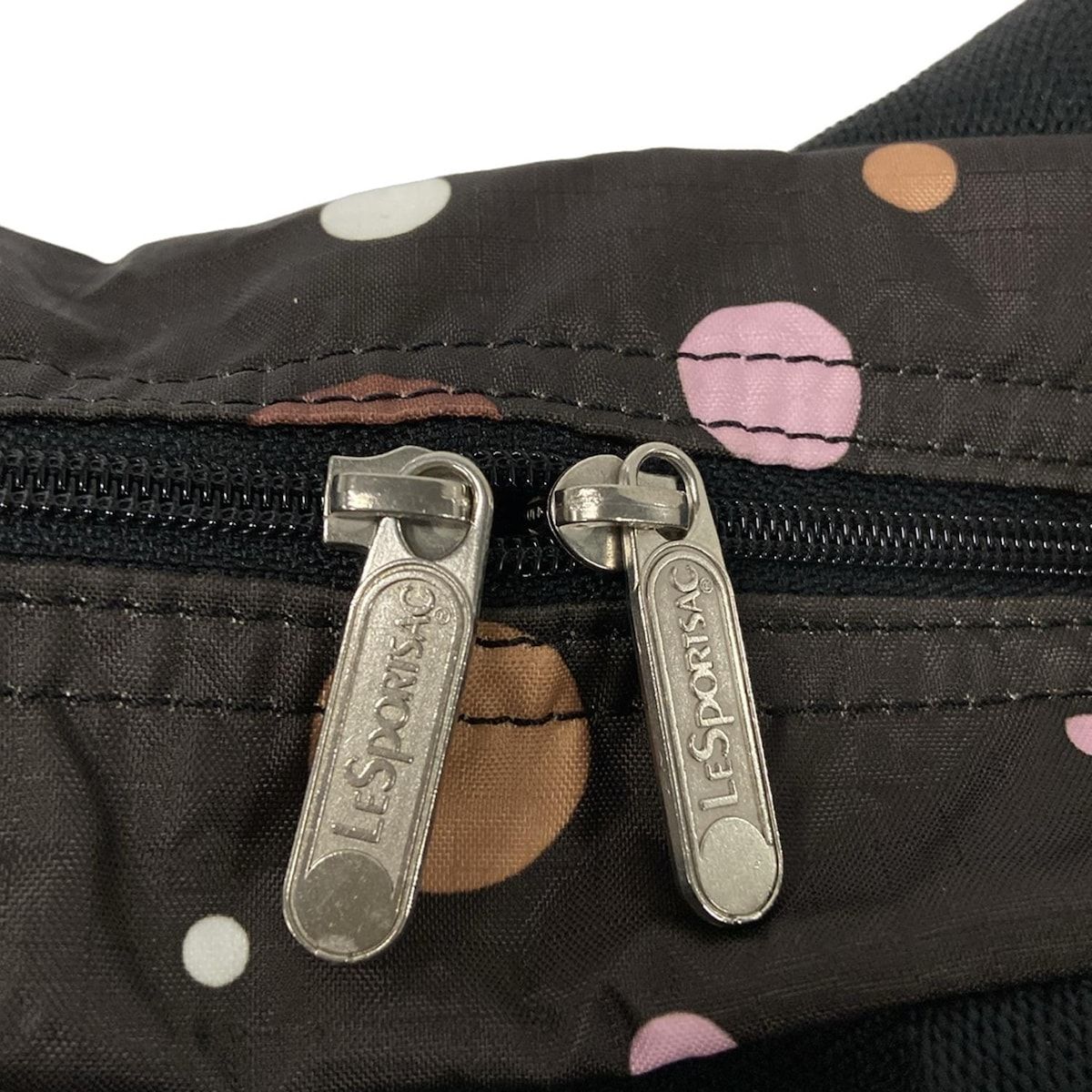 LESPORTSAC レスポートサック ボストンバッグ - カーキ×マルチ ドット柄 DECORATOM_COM_BR