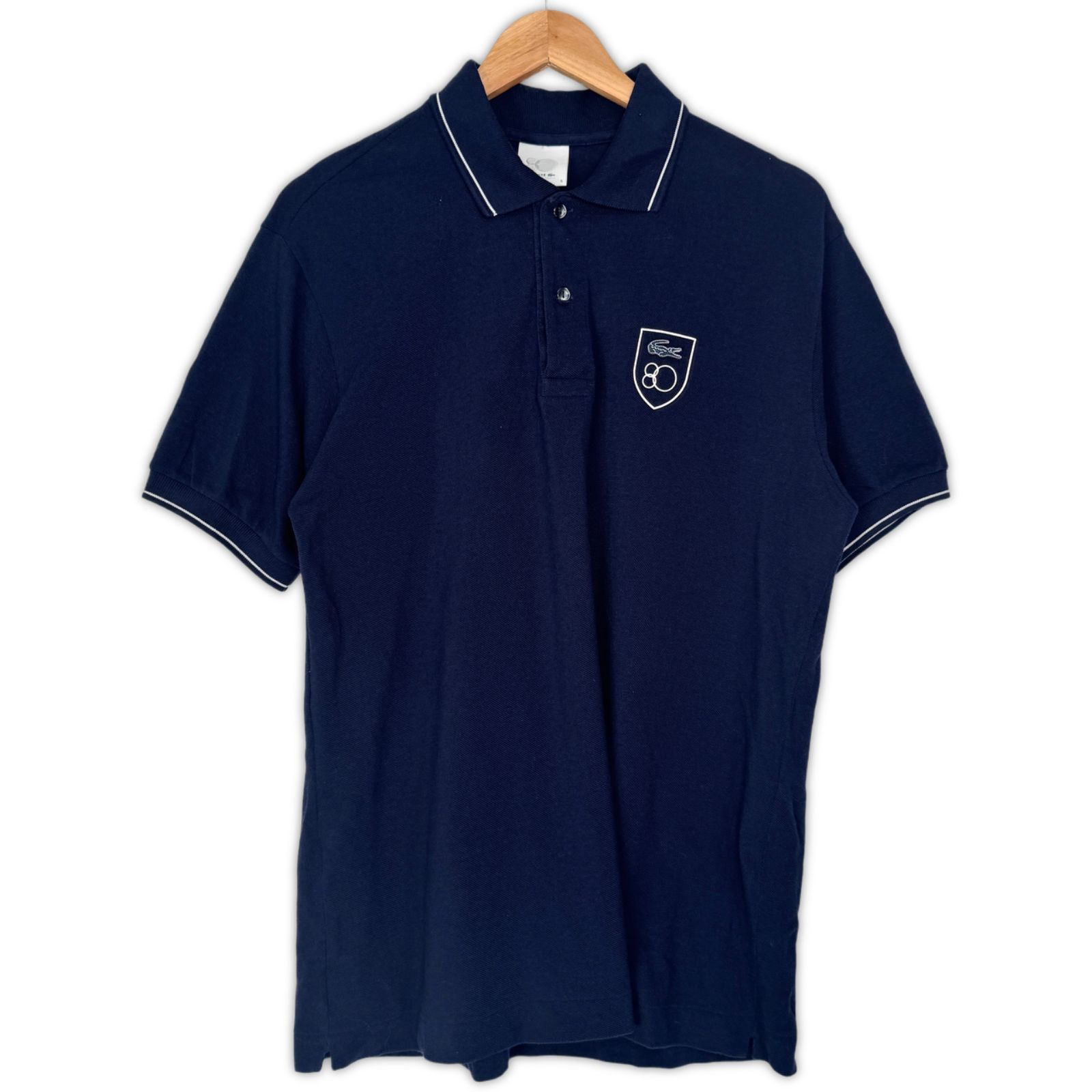 LACOSTE 80周年記念 ポロシャツ サイズ5 XL相当 ネイビー