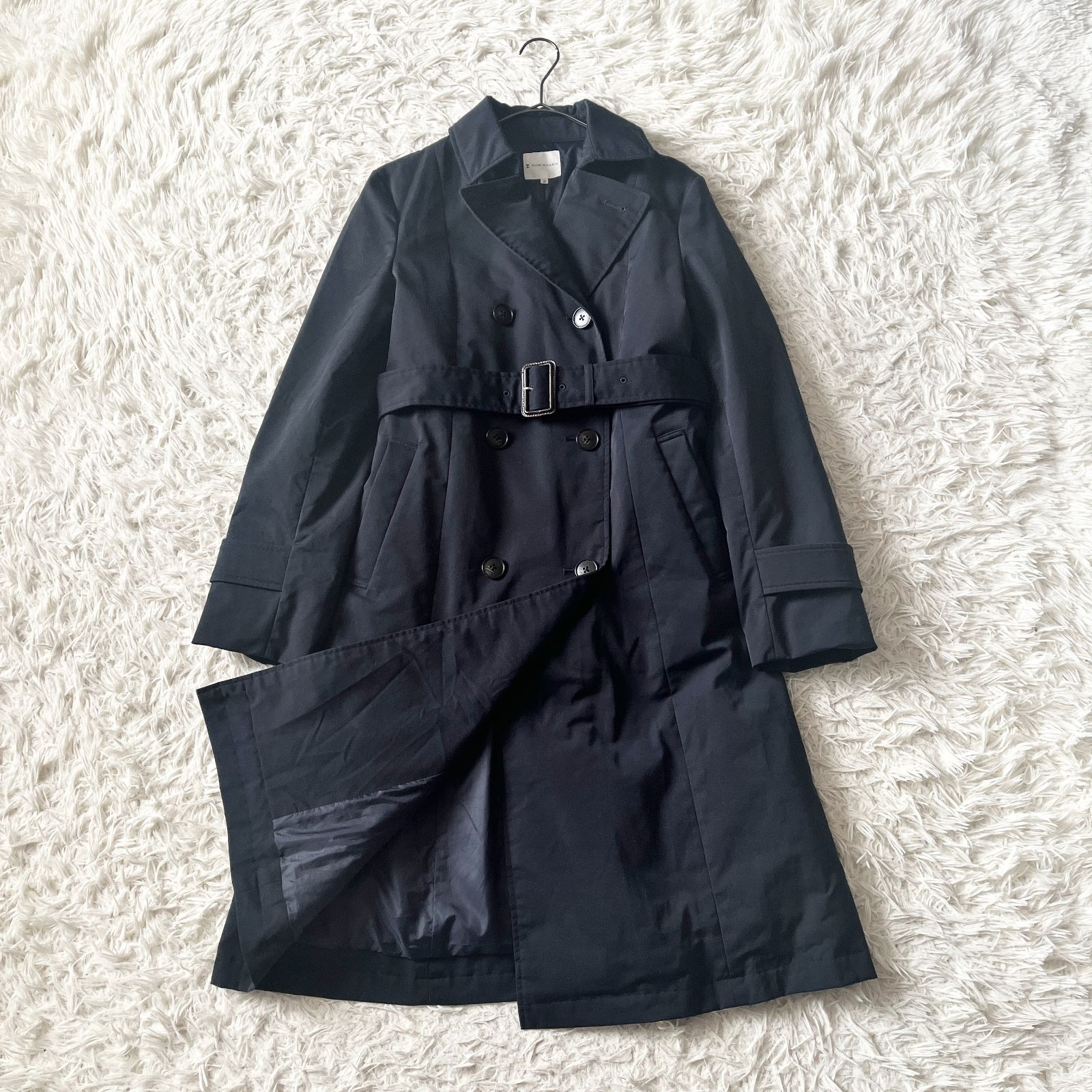 組曲 kumikyoku トレンチ型ダウンコート ADS ネイビー サイズ2 M