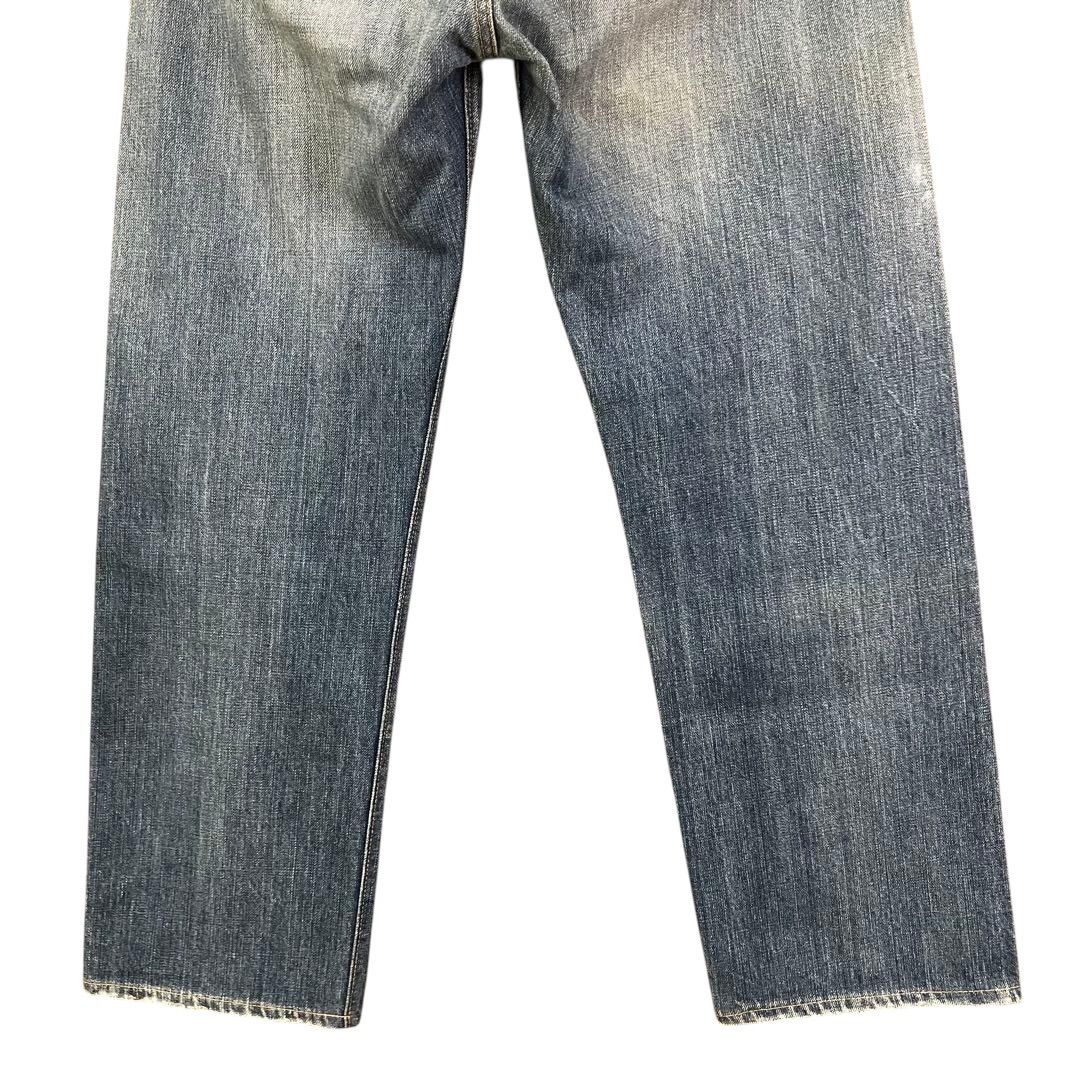 超人気激安！  45R ダメージ ストレートデニムパンツ 30 ブルー 青 コットン 8086058