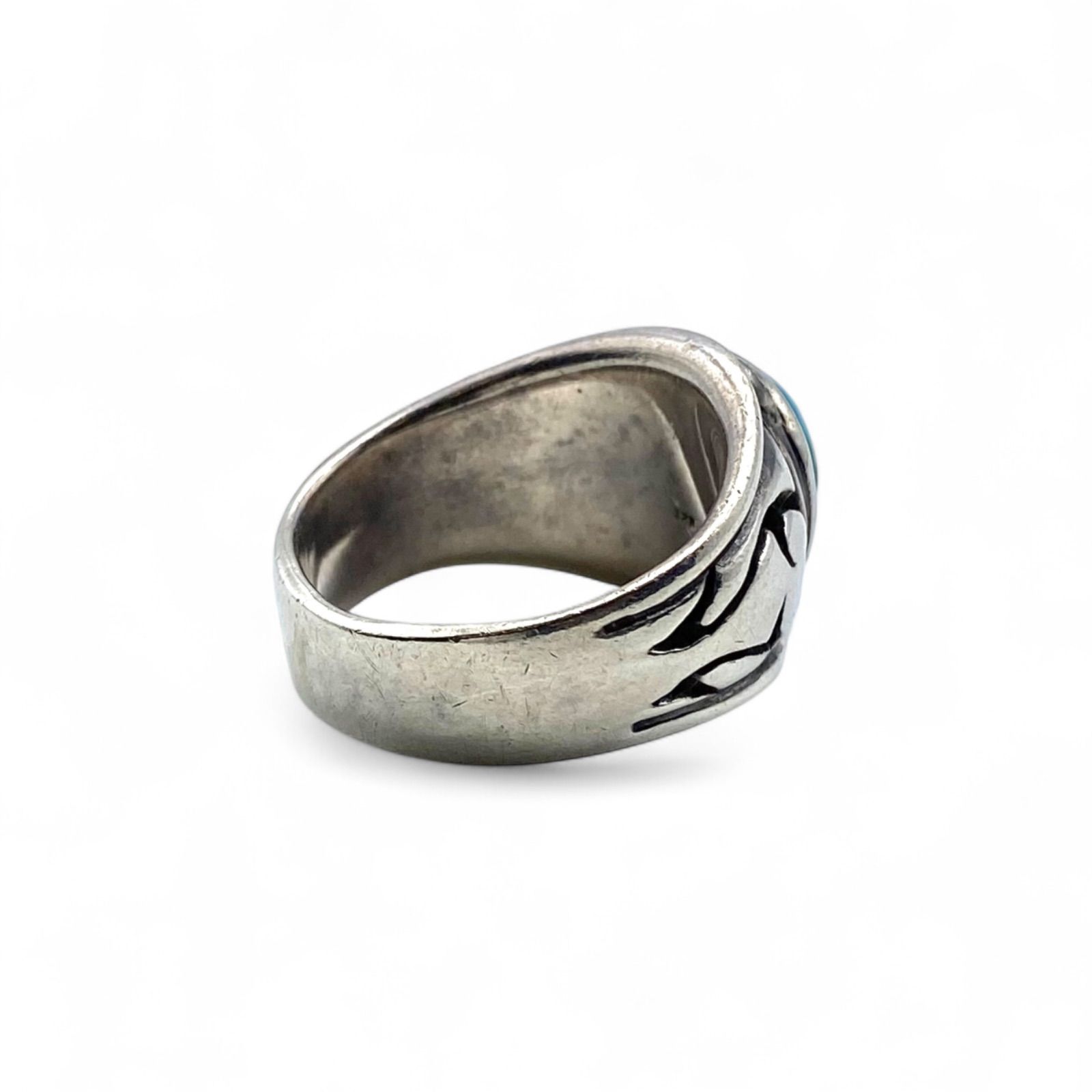 鮮やかな青】ターコイズ Silver 925 刻印 00s Vintage Ring シルバー
