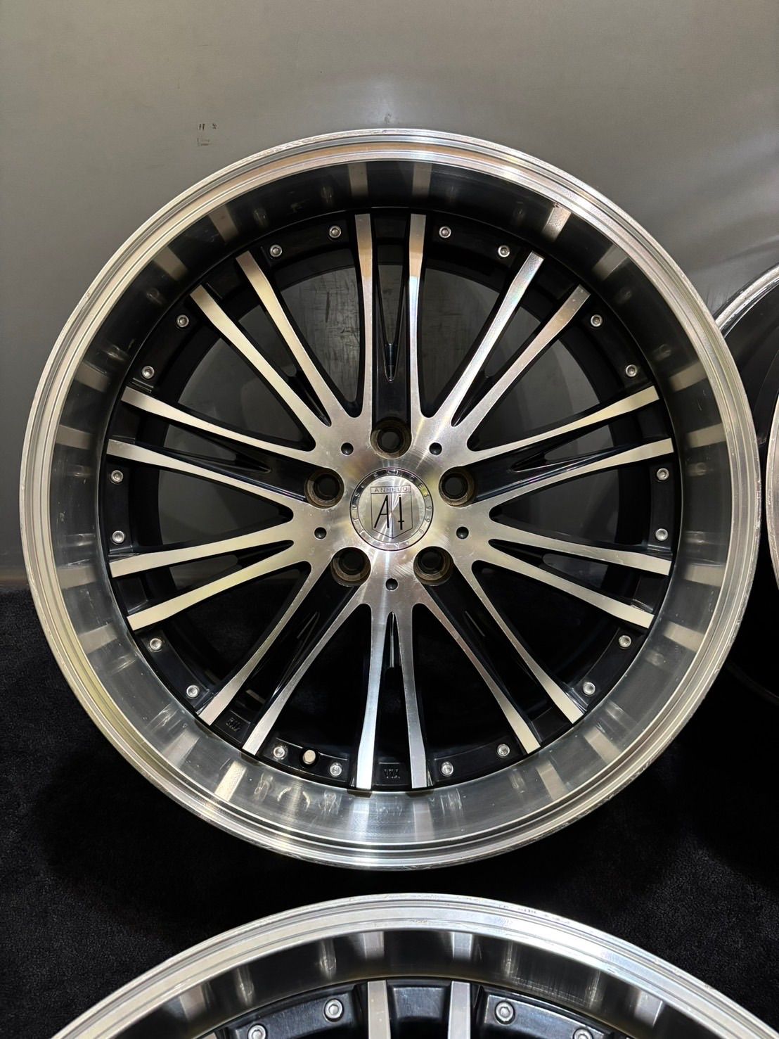 ANHELO 20インチ 8.5J 9.5J 35 38 114.3 5H アルミホイール 4本 セルシオ アリスト ブラポリ 深リム 1-K179