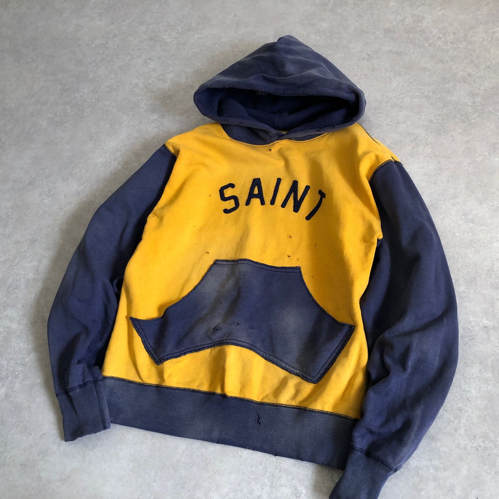 SAINT MICHAEL 鬼フェード ヴィンテージ加工 2トーン スウェット 