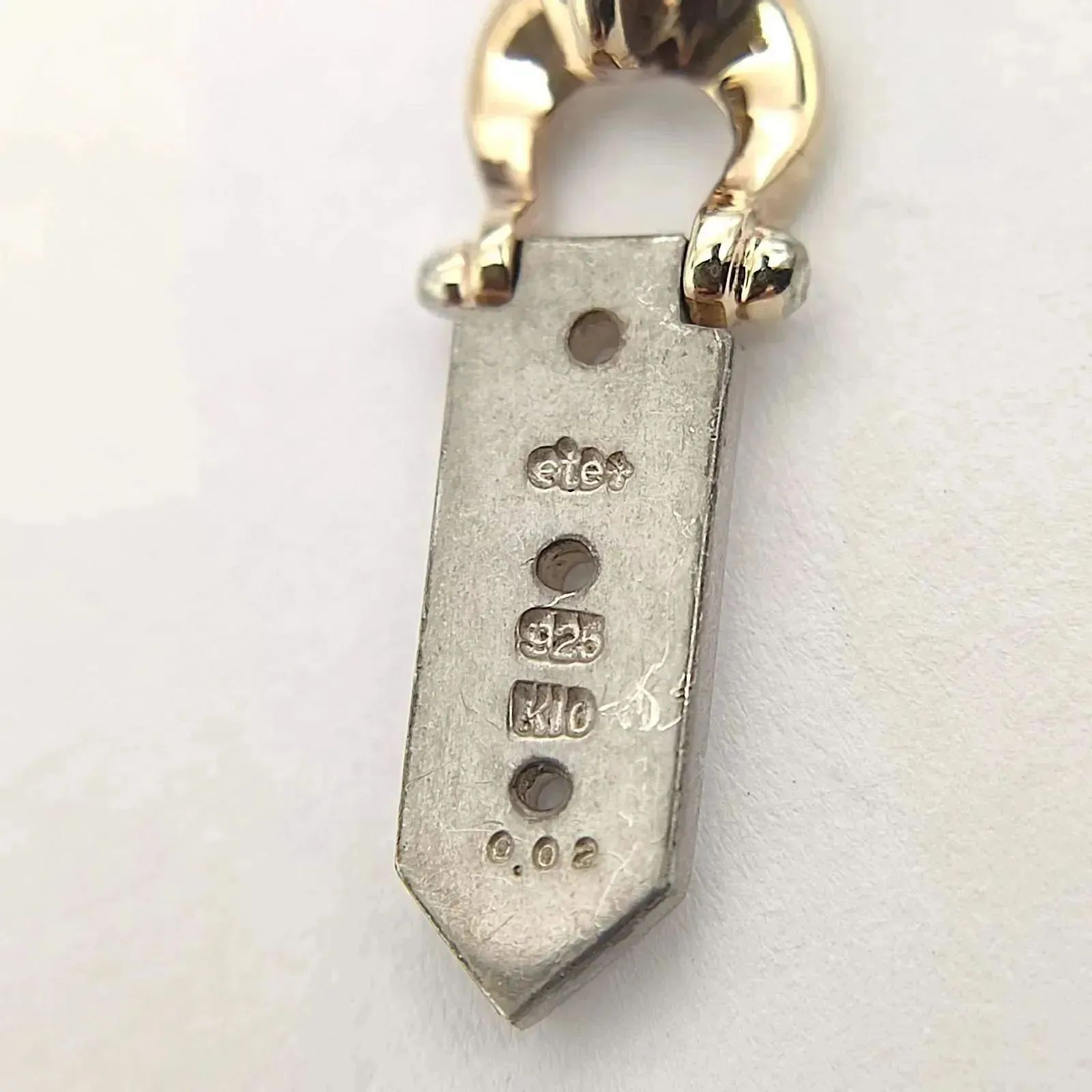 美品】ete エテ ネックレス K10 ダイヤ 0.02ct SILVER シルバー925 