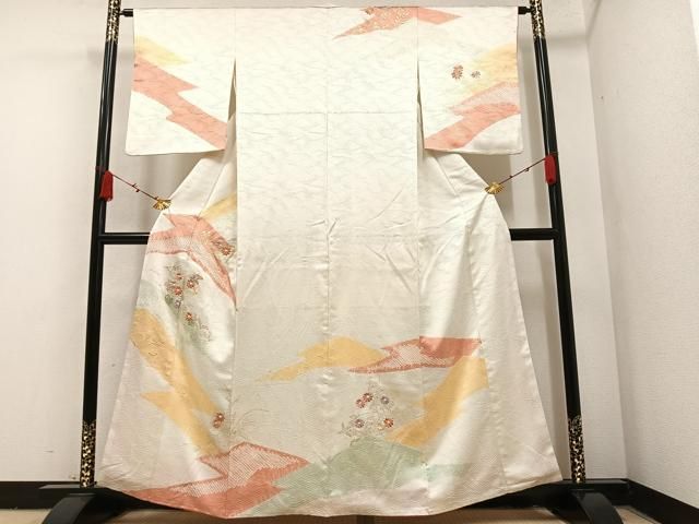 平和屋着物○訪問着 紬地 手描き 信奈乃 反端付き 正絹 逸品