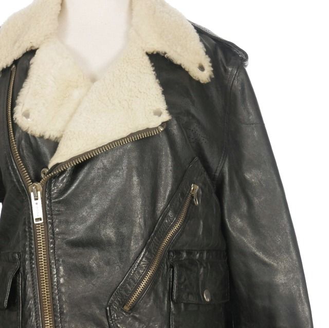 z865 EMPORIO ARMANI エンポリオアルマーニ レザージャケット ブラック