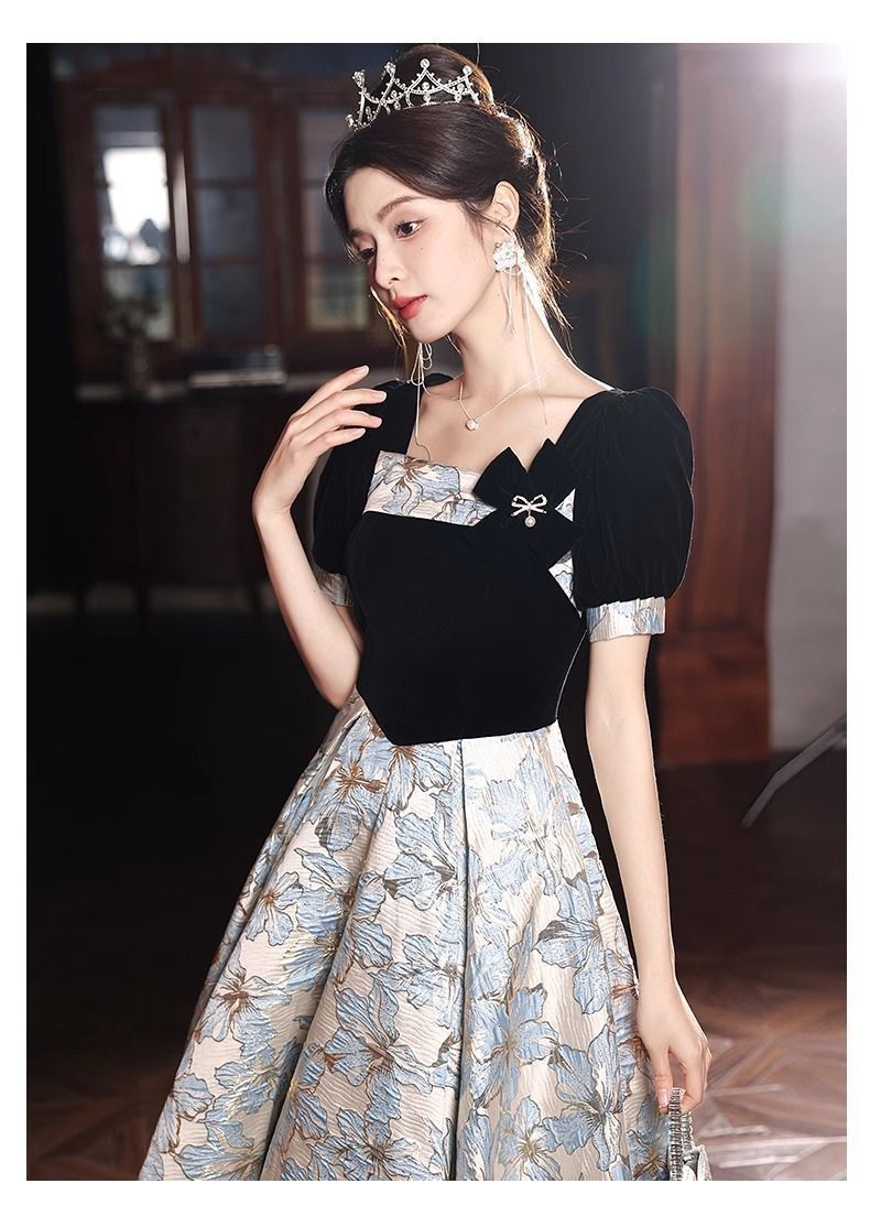 ビーズ装飾付き黒ロングコートアトリエサガン wpc アトリエサガン