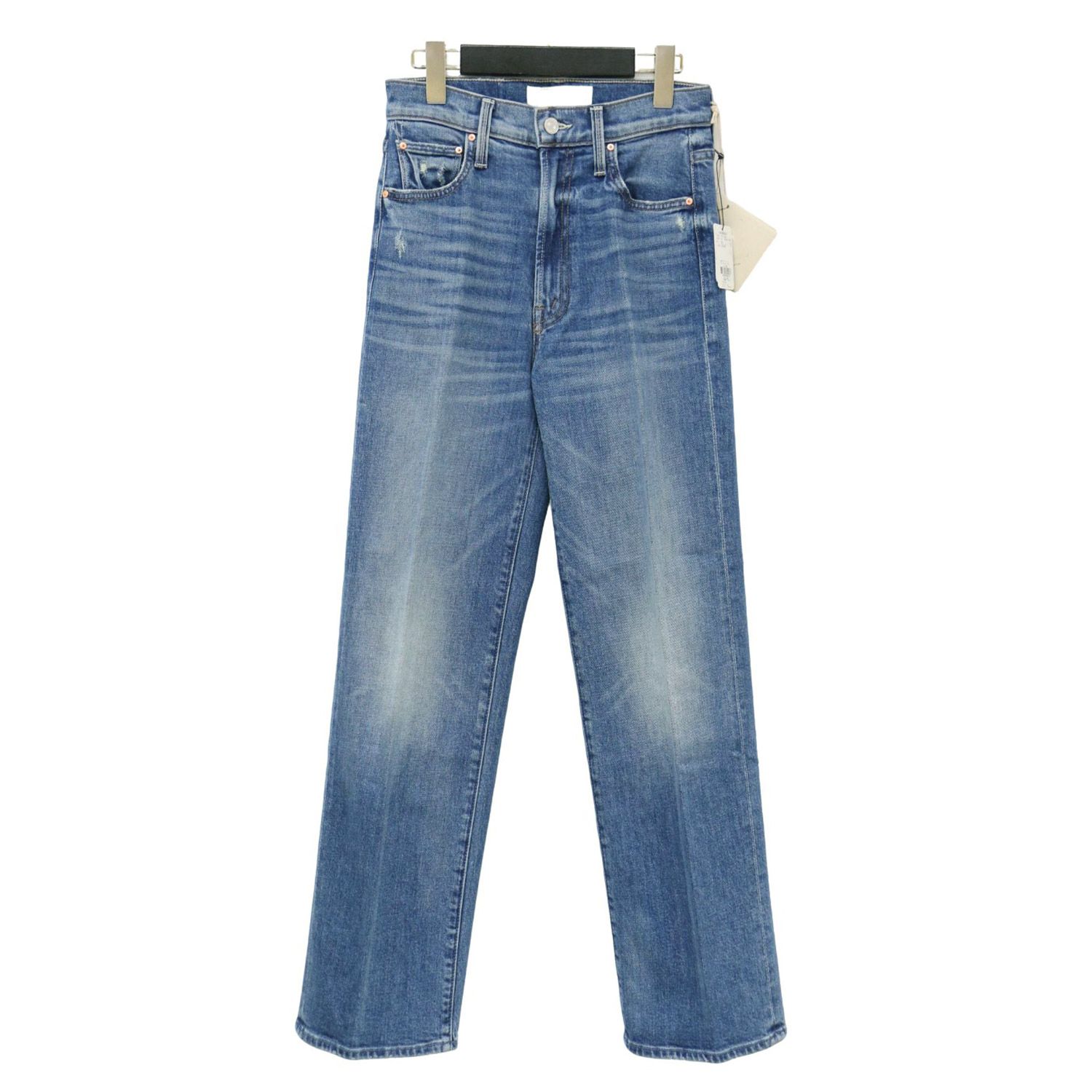 MOTHER マザー パンツ ブルー サイズ 25 S | ワイド ストレート デニム パンツ | THE RAMBLER ZIP ANKLE アンクル丈 ハイウエスト ストレッチ コットン | | ボトムス ジーンズ レディース