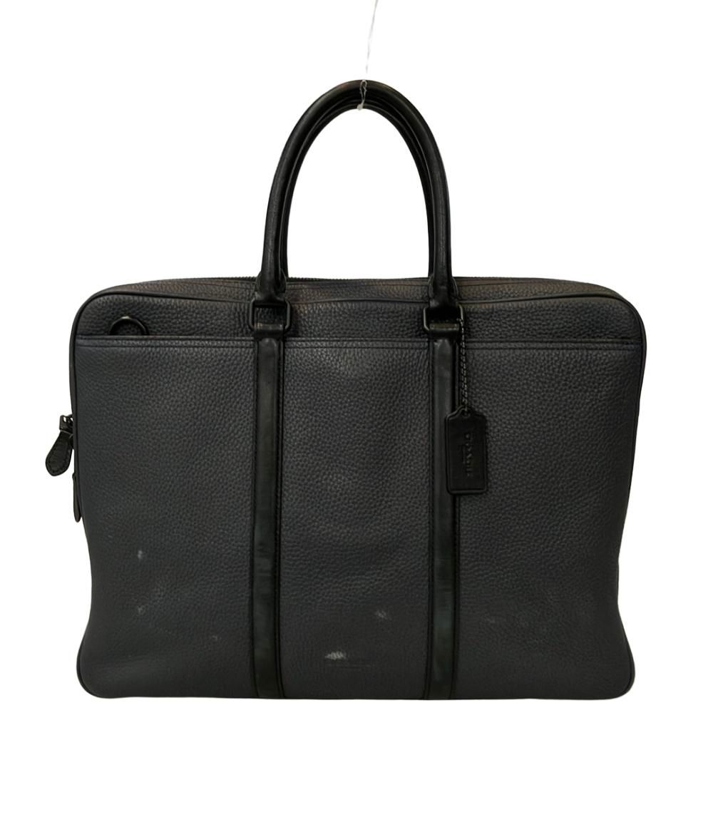 極美品✨COACH　2WAY　ビジネスバッグ　ブリーフケース　ロゴ　エンボス　黒 コーチ COACH バッグ メンズ トートバッグ ビジネスバッグ