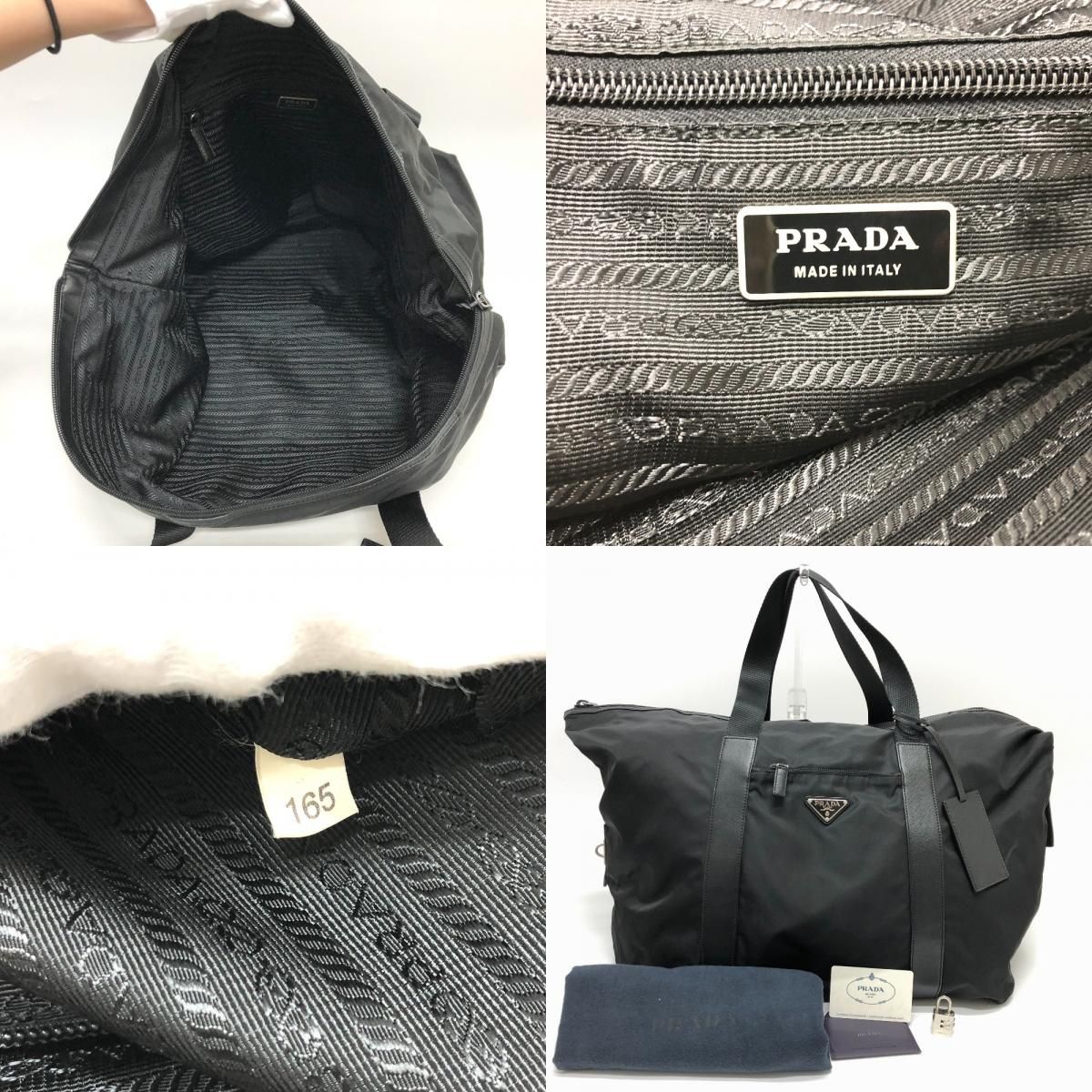 PRADA プラダ ボストンバッグ トライアングル 三角ロゴプレート