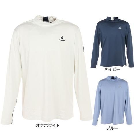 メンズ ゴルフウェア モックネック 防風 撥水 ストレッチ ウインドクロス 長袖シャツ