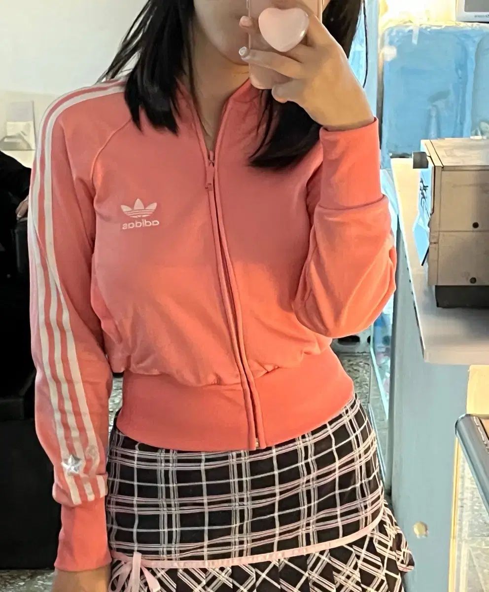 adidas アディダス ピンク 3本線 トラックトップス