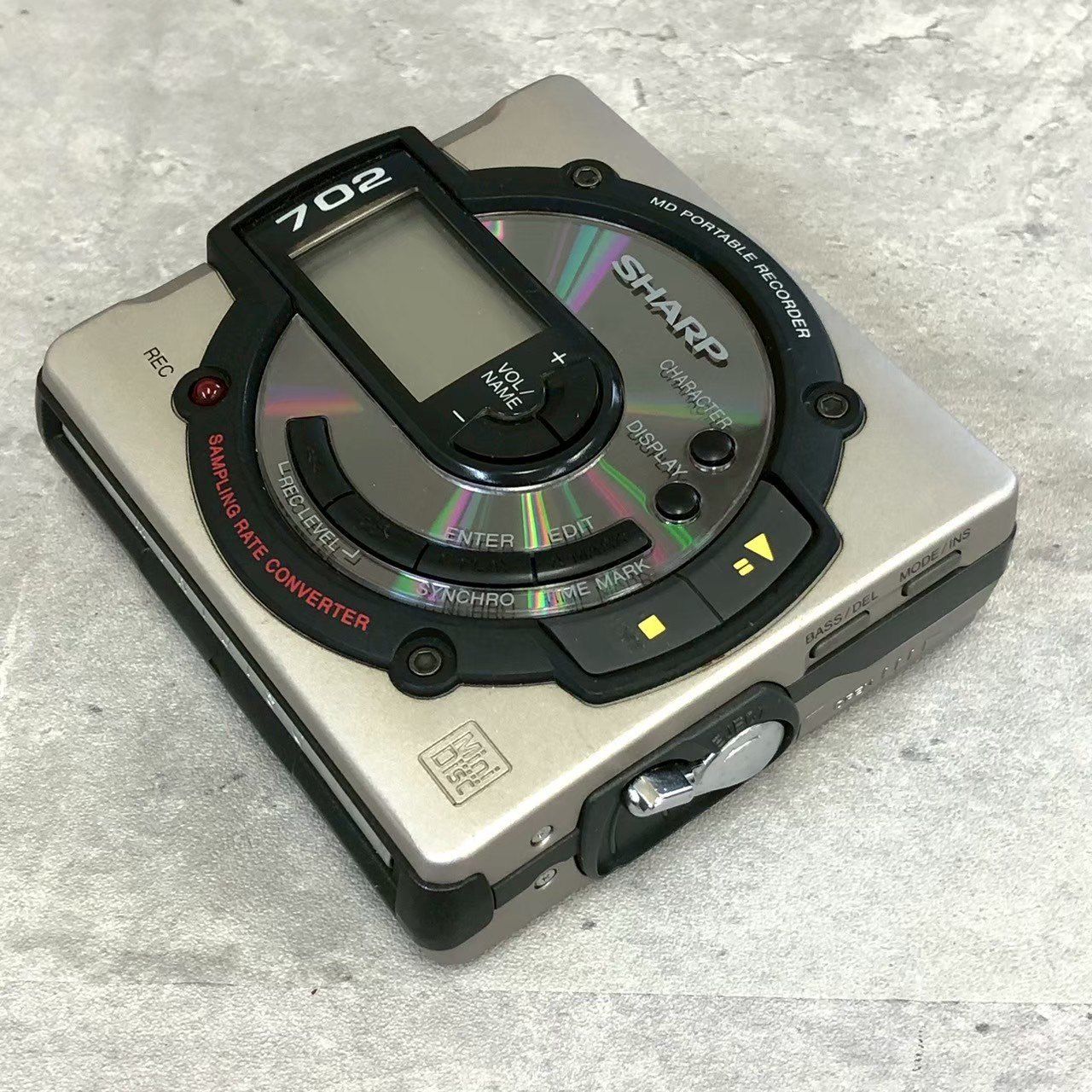 SHARP MDポータブルレコーダー MD-MS702-H グレー ジャンク品