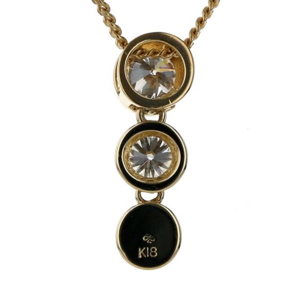 K18YG イエローゴールド ネックレス ダイヤモンド 0.90ct 3連