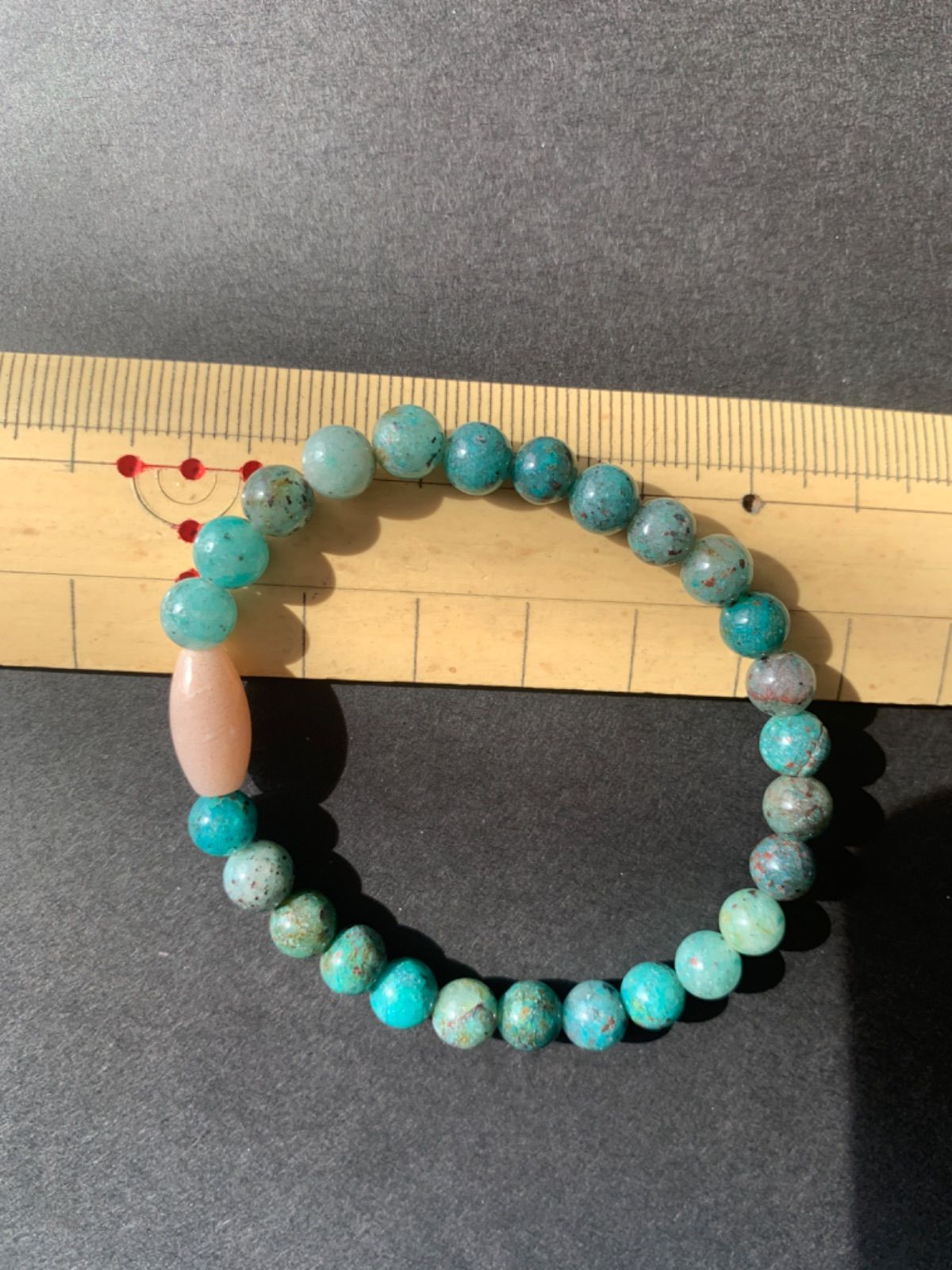 18.天然石ピンクムーンストーンとキュープライトブレスレット