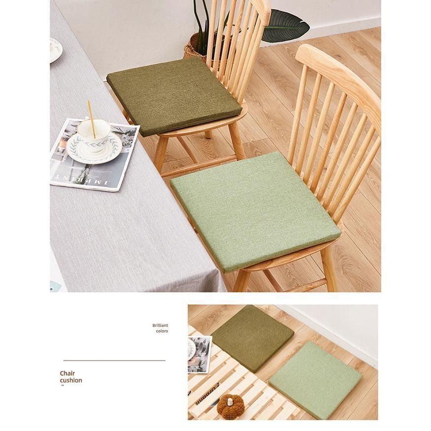 座布団 チェアクッション 4枚セット 45*45cm 厚み約4cm シートクッション 椅子クッション ひも付き ダイニングチェアクッション 四角 おしゃれ 椅子用