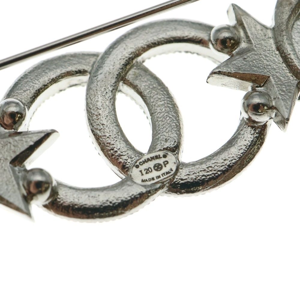  CHANEL シャネル ココマークラインストーンブローチ ピンバッジ シルバー スター×ムーンモチーフ I 20 P その他 その他