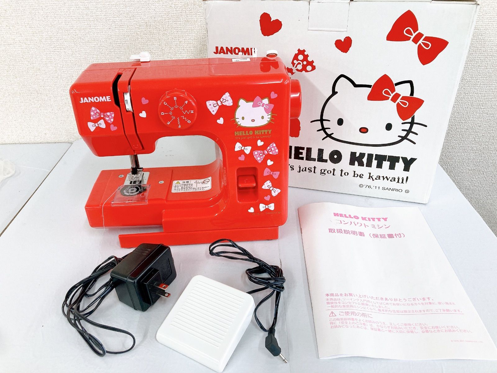 美品ジャノメJANOME コンパクトミシン KT-35⁄ハローキティ ジャノメ 
