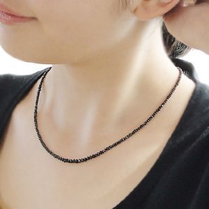 K18WGブラックダイヤモンドネックレス20カラット ・A - メルカリ