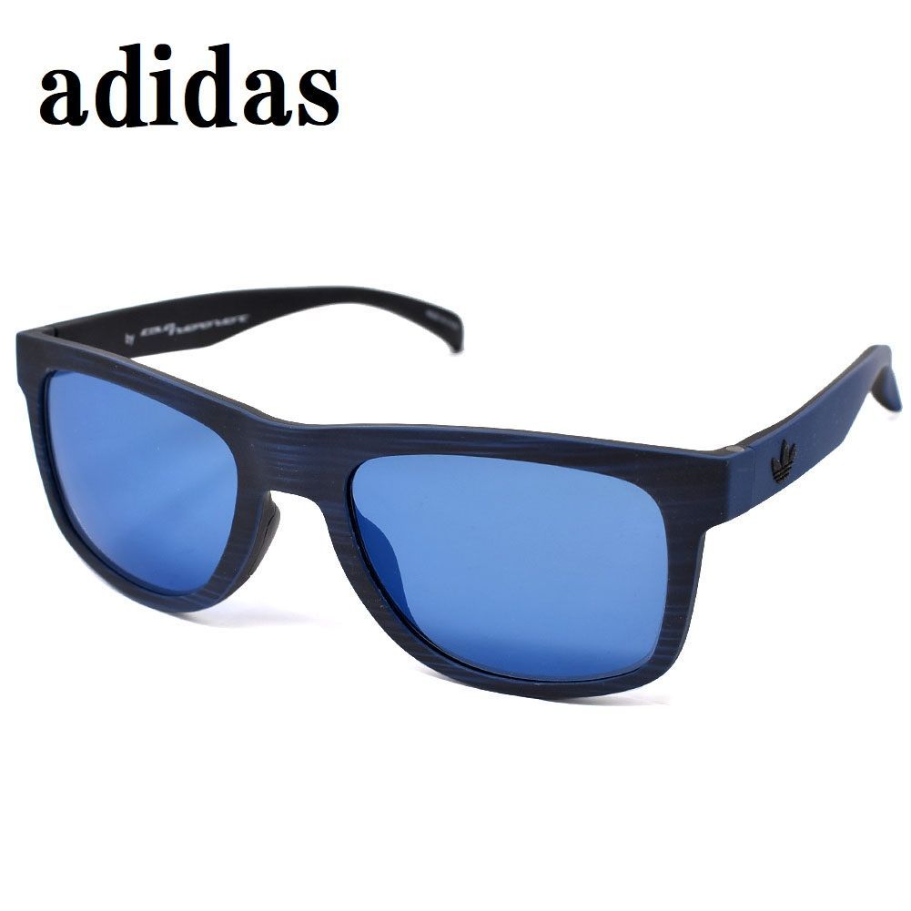 adidas アディダス AOR000 BHS 021 サングラス アジアンフィット メガネ 眼鏡 UVカット 紫外線カット メンズ レディース ブルー ストライプ ブラック