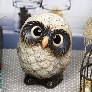 信楽焼　ふくろう 信楽焼 福多郎(7号, 青色)fu-0102 ふくろう 梟 陶器 信楽焼き 焼物