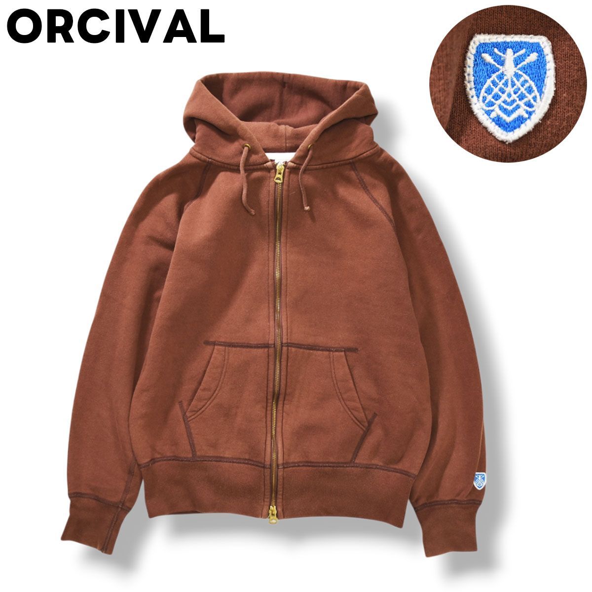 【新品】ORCIVAL オーシバル ダブルジップアップパーカー ORCIVAL パーカー ORCIVAL/オーシバル ジップセーラー ZIP