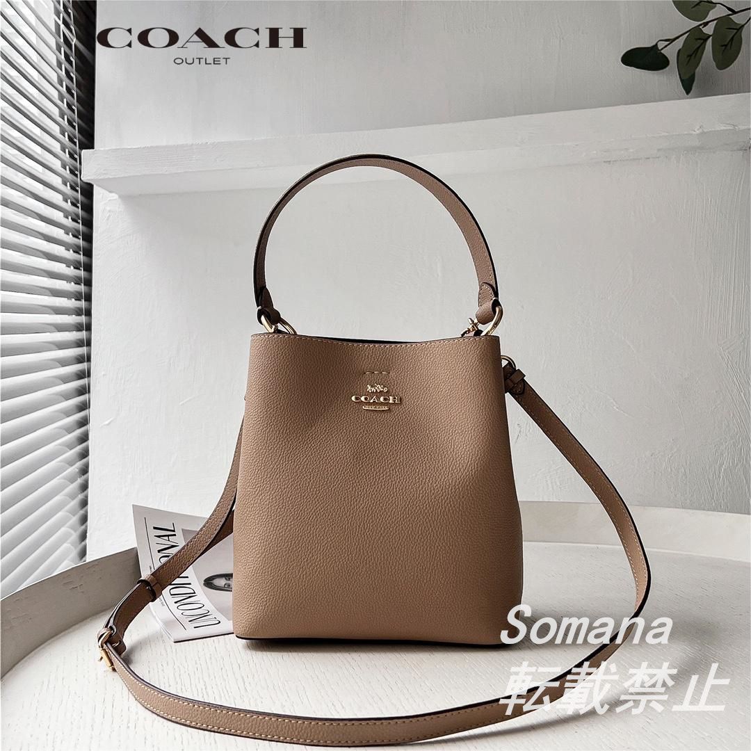 コーチ COACH バケットバック ショルダーバッグ レディース レザー 2way ミニ ハンドバック 1011 グレー