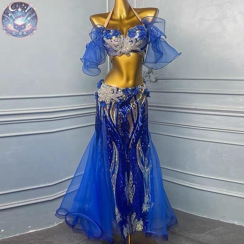 新品 未使用 新作 ベリーダンス オリエンタル衣装 袖あり ブラ