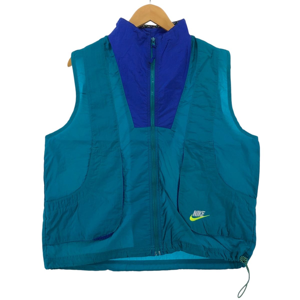 古着 90年代 ナイキ NIKE フルジップ ナイロンベスト メンズM