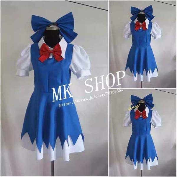 新品 東方プロジェクト Project 風 東方紅魔郷 チルノ コスプレ